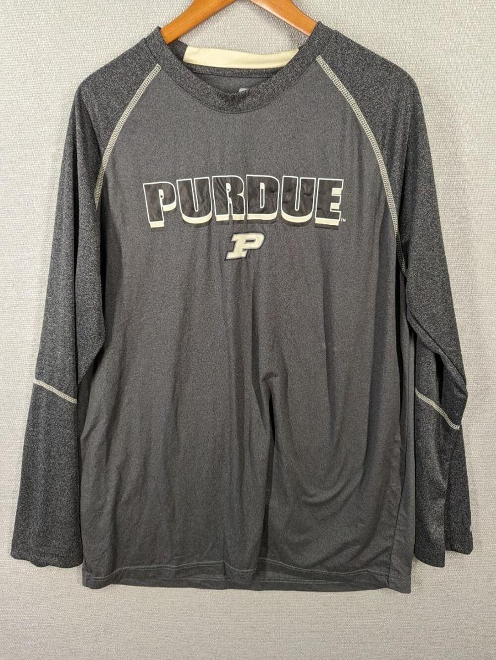 Colosseum Purdue Boilermakers LS Shirt Size XL Gray -0124C83